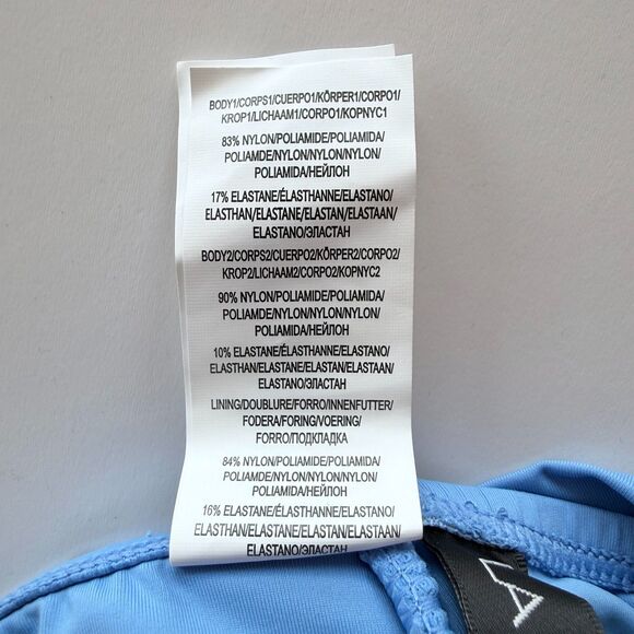 NWT La Blanca Island Goddess Shirred Band Hipster Bikini Bottoms in Chambray 10 - Picture 10 of 12